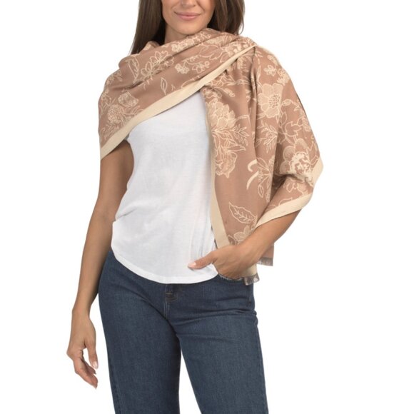 LULLA COLLECTION Tan Morning Haze Jacquard Scarf - Picture 1 of 2